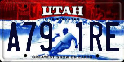 UT license plate A791RE