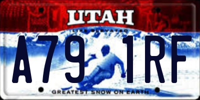 UT license plate A791RF