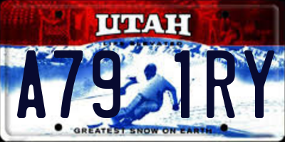 UT license plate A791RY