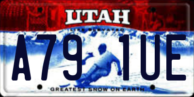 UT license plate A791UE