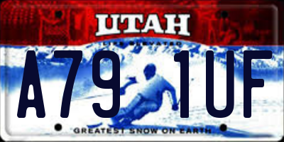 UT license plate A791UF