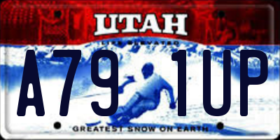 UT license plate A791UP
