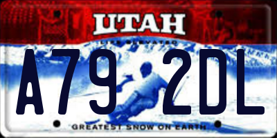 UT license plate A792DL