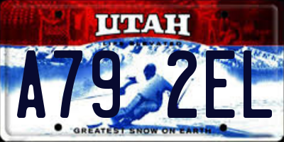 UT license plate A792EL