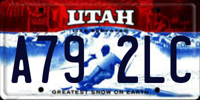 UT license plate A792LC