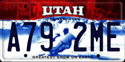 UT license plate A792ME