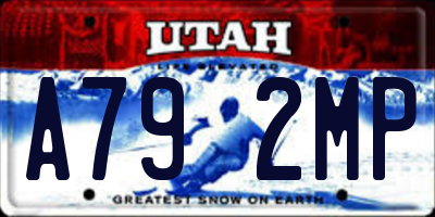 UT license plate A792MP