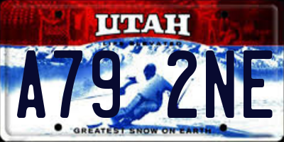 UT license plate A792NE
