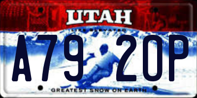 UT license plate A792OP