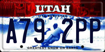 UT license plate A792PP