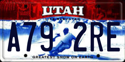 UT license plate A792RE