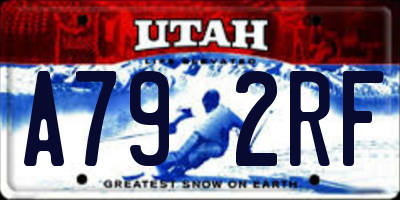 UT license plate A792RF