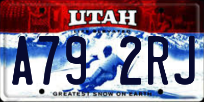 UT license plate A792RJ