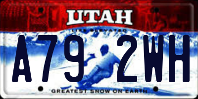 UT license plate A792WH
