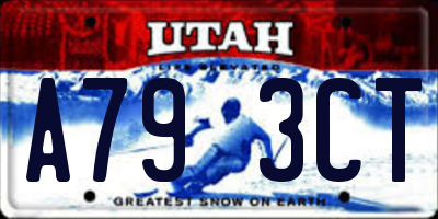 UT license plate A793CT