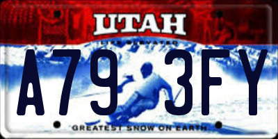 UT license plate A793FY