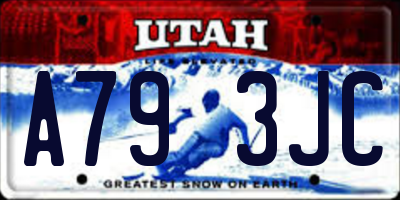 UT license plate A793JC