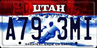 UT license plate A793MI