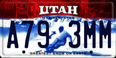 UT license plate A793MM
