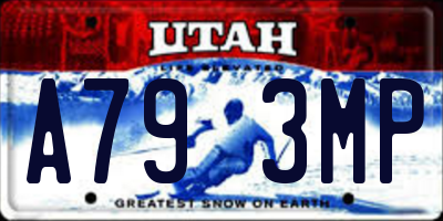 UT license plate A793MP