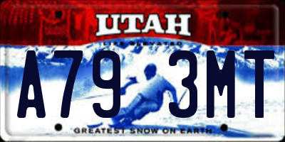UT license plate A793MT