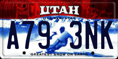 UT license plate A793NK