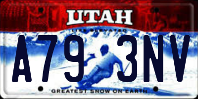 UT license plate A793NV