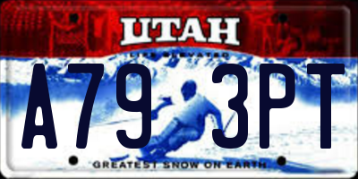 UT license plate A793PT