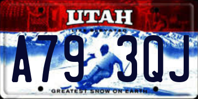 UT license plate A793QJ