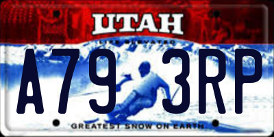 UT license plate A793RP