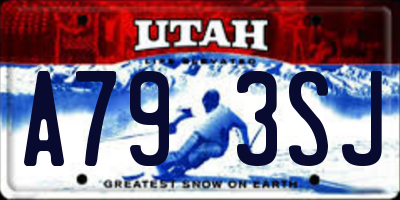 UT license plate A793SJ