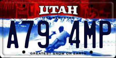 UT license plate A794MP