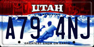 UT license plate A794NJ