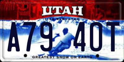 UT license plate A794OT