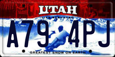 UT license plate A794PJ