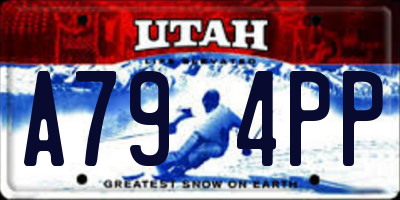 UT license plate A794PP
