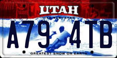 UT license plate A794TB