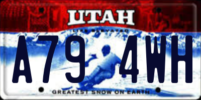 UT license plate A794WH