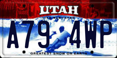 UT license plate A794WP
