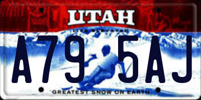 UT license plate A795AJ