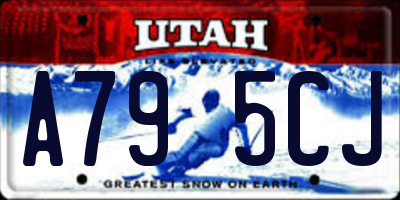 UT license plate A795CJ