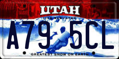 UT license plate A795CL