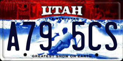 UT license plate A795CS
