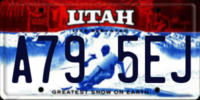 UT license plate A795EJ