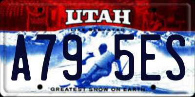 UT license plate A795ES