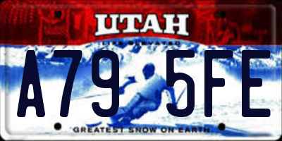 UT license plate A795FE