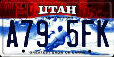UT license plate A795FK
