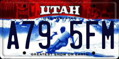 UT license plate A795FM