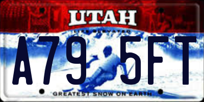 UT license plate A795FT