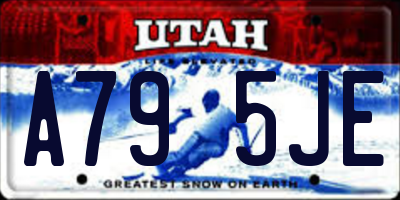 UT license plate A795JE